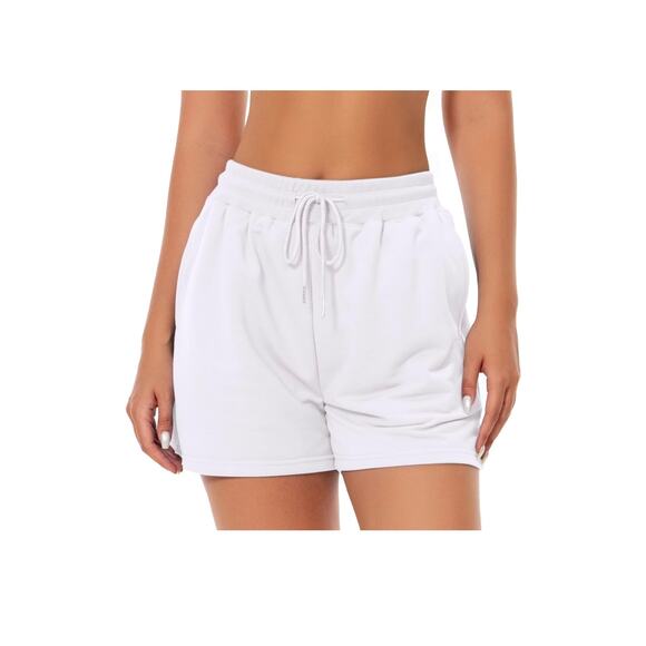 White Draw String Shorts - Picture 5 of 6